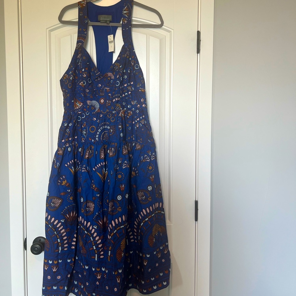 NWT By Anthropologie Printed Sweetheart Dress